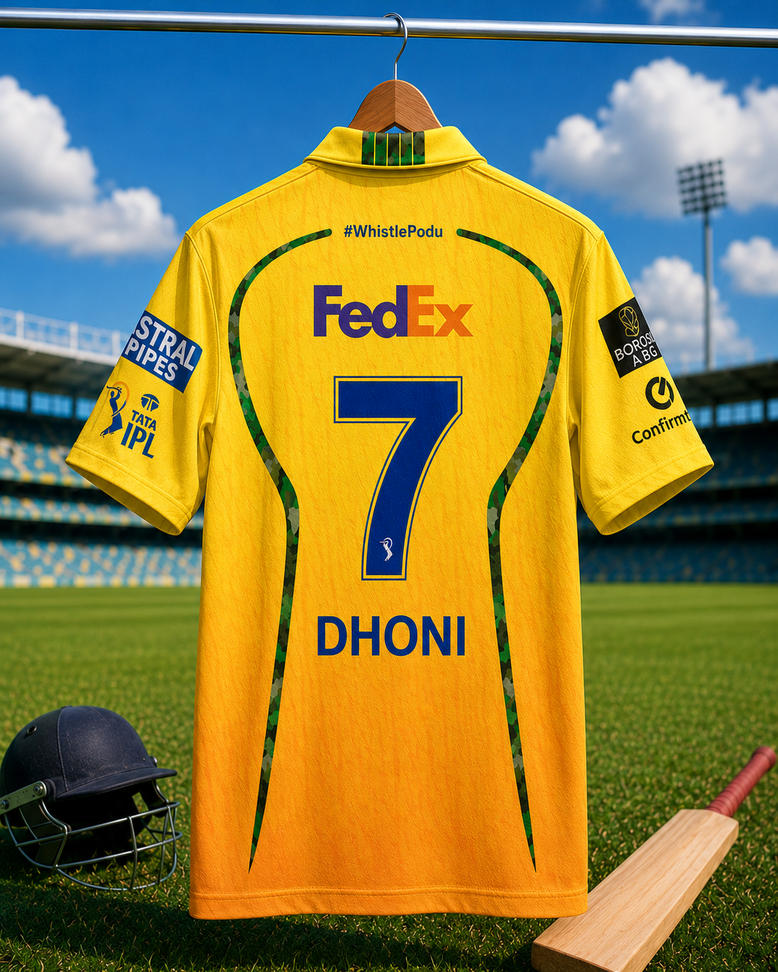 Cricket Jersey - CSK DHONI 25/26 Season
