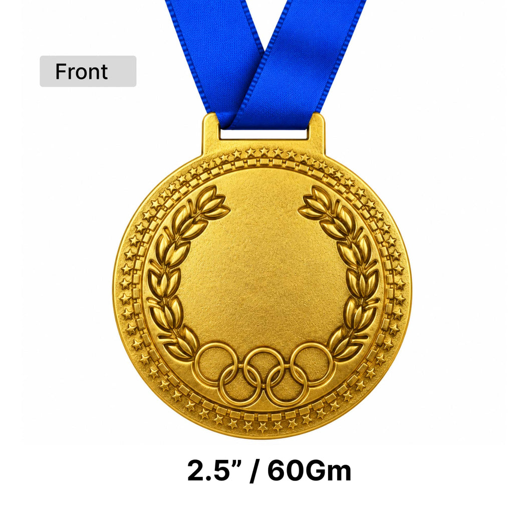 Sports Medals GOLD & SILVER 2.5" With Ribbon - D3
