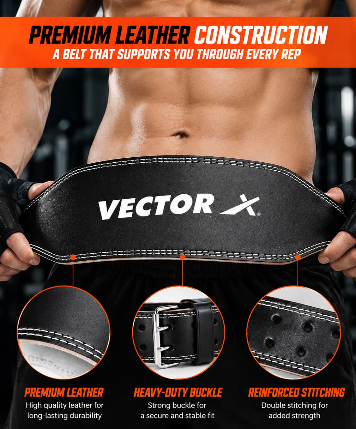 Vector X Champion Leather Belt - Unisex