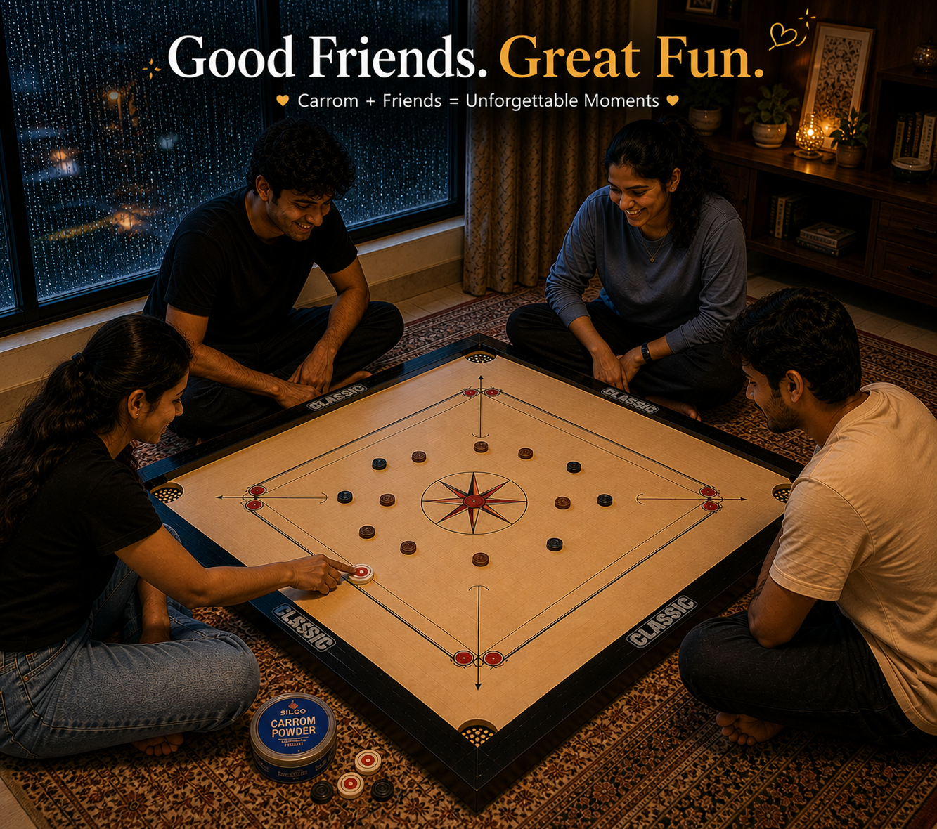 42 INCH CARROM BOARD - Classic Series