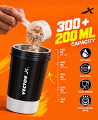 Vector X Thunder Stainless Steel Gym Shaker - 500ML