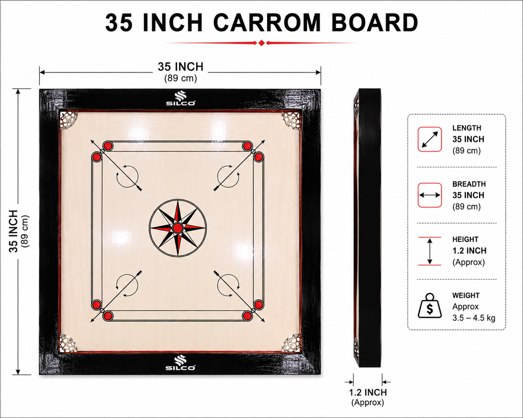 35 INCH Kids Carrom Board for Indoor