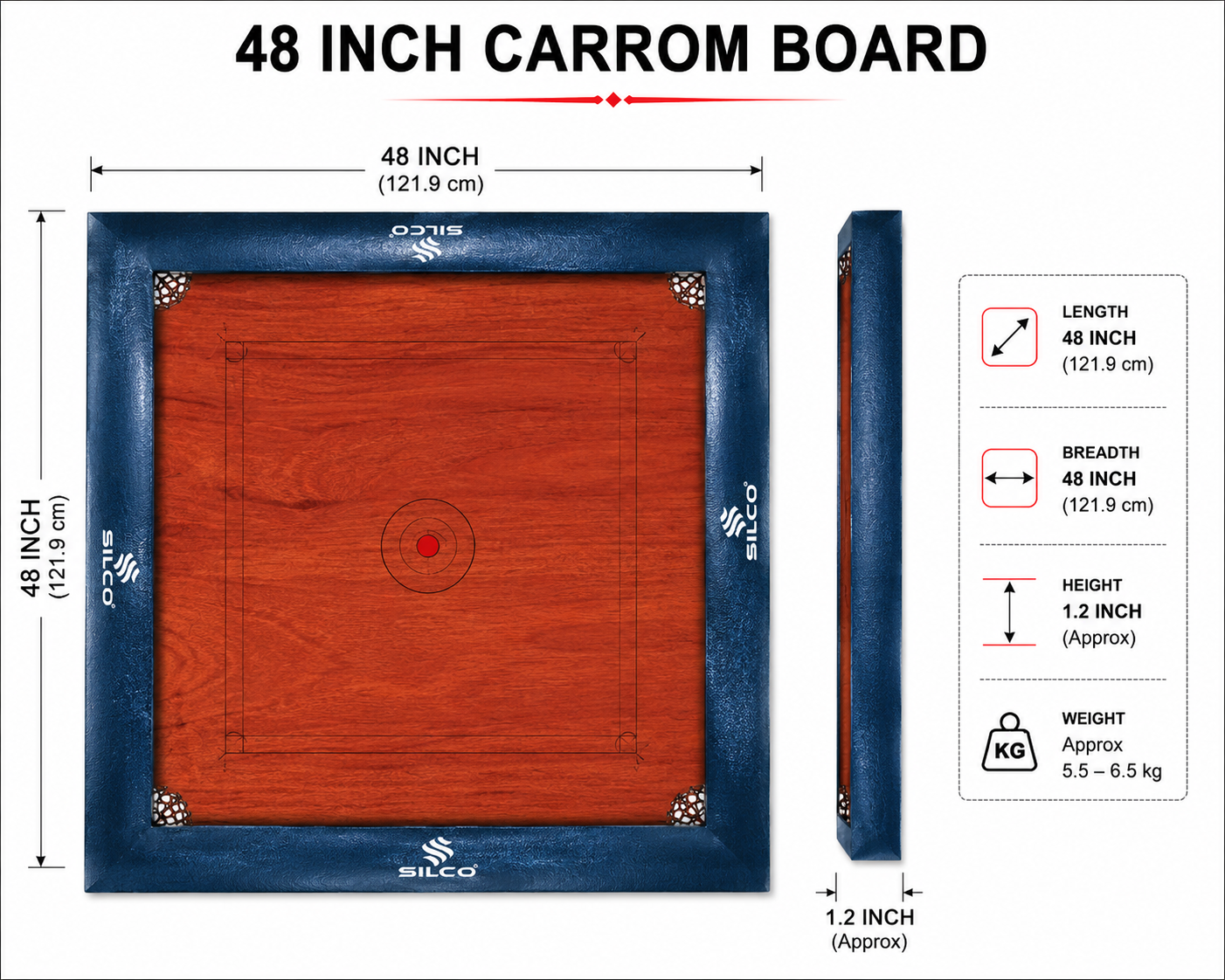 48 INCH Carrom Board for Indoor