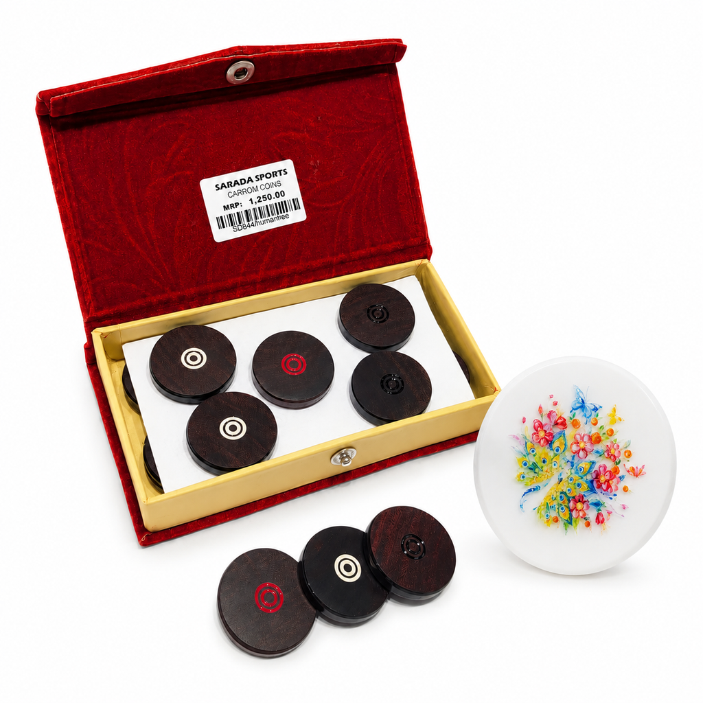 Carrom Coins & Striker Set -Max (Set of 22+1)
