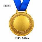 Sports Medals GOLD & SILVER 2.5" With Ribbon -D2