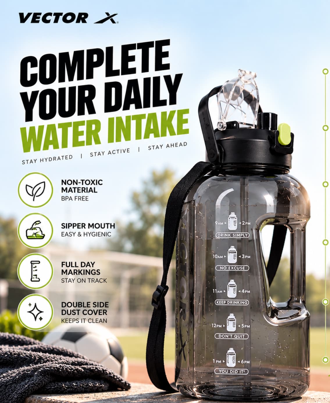 Vector X Gallon Plastic Water Bottle