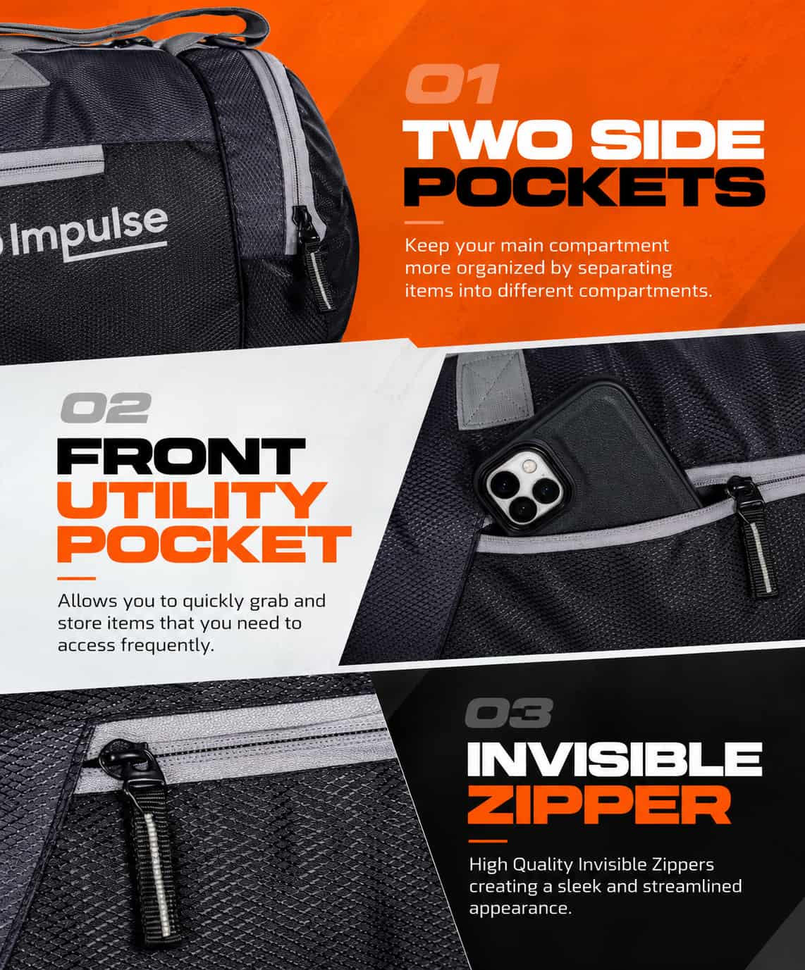 Vector X Impulse 30L Travel Duffle Bag