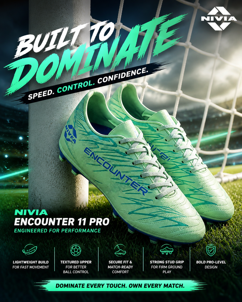 NIVIA Encounter 11 MG Football Studs