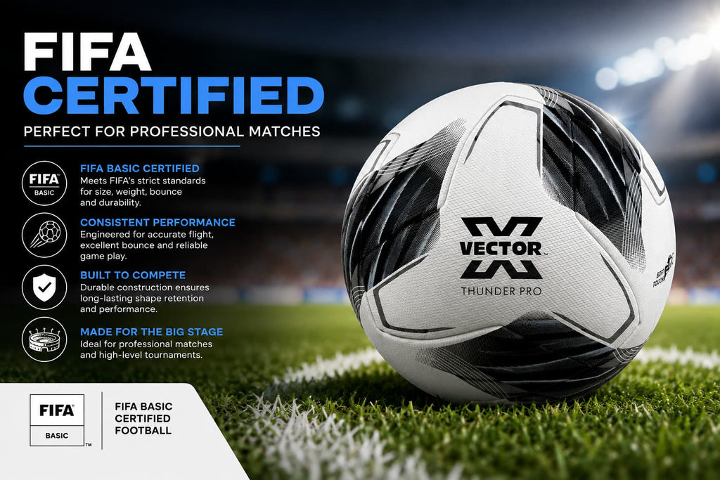 VECTOR X Thunder Pro Fifa Basic Profesisonal Match Ball - Size 5