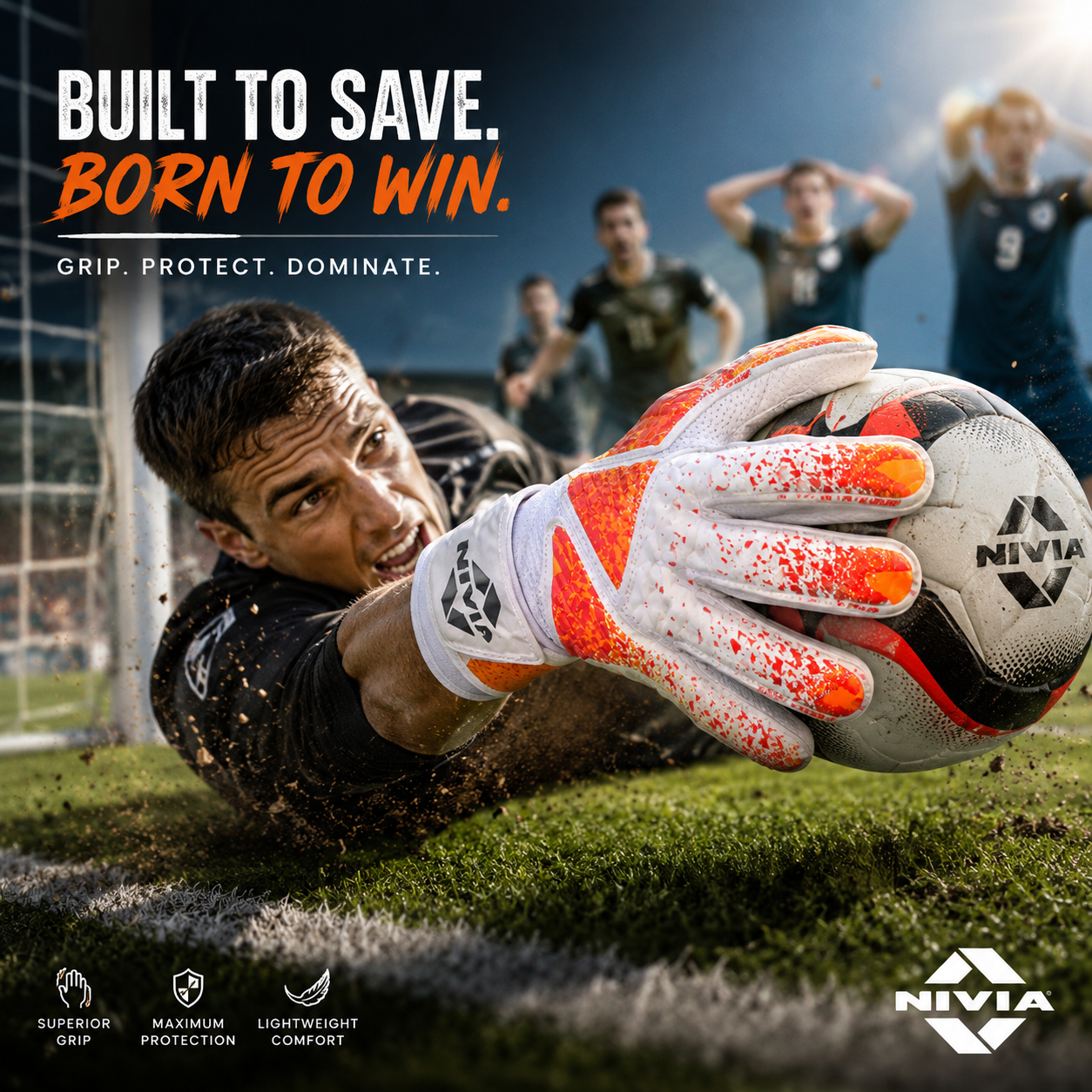 NIVIA Finger Saviour GK Gloves (M)