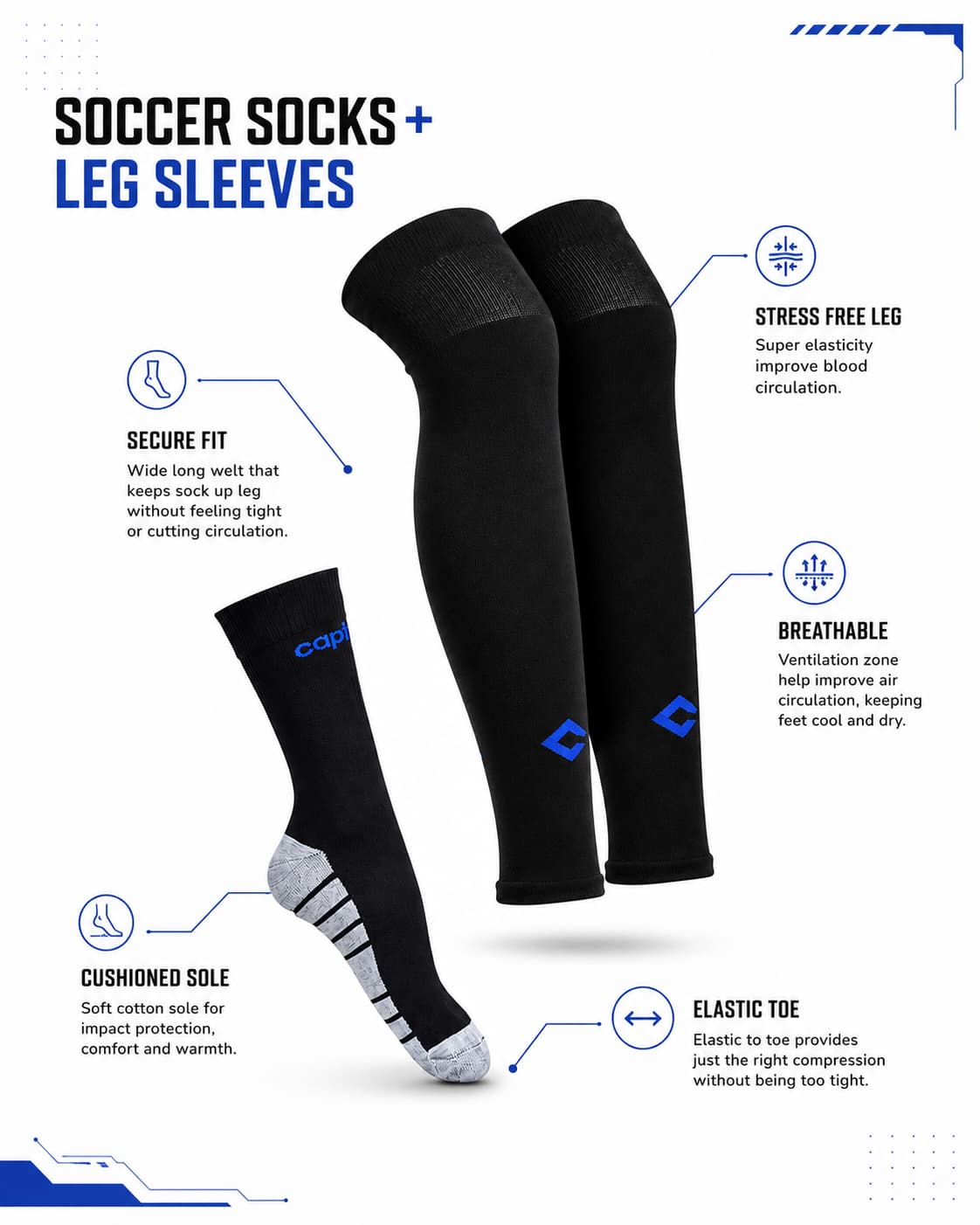 Captain SLEEVE Plus Pro - Combo Socks