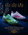 ANZA F50 Football Studs For FG/AG ( White & Pastel Green)