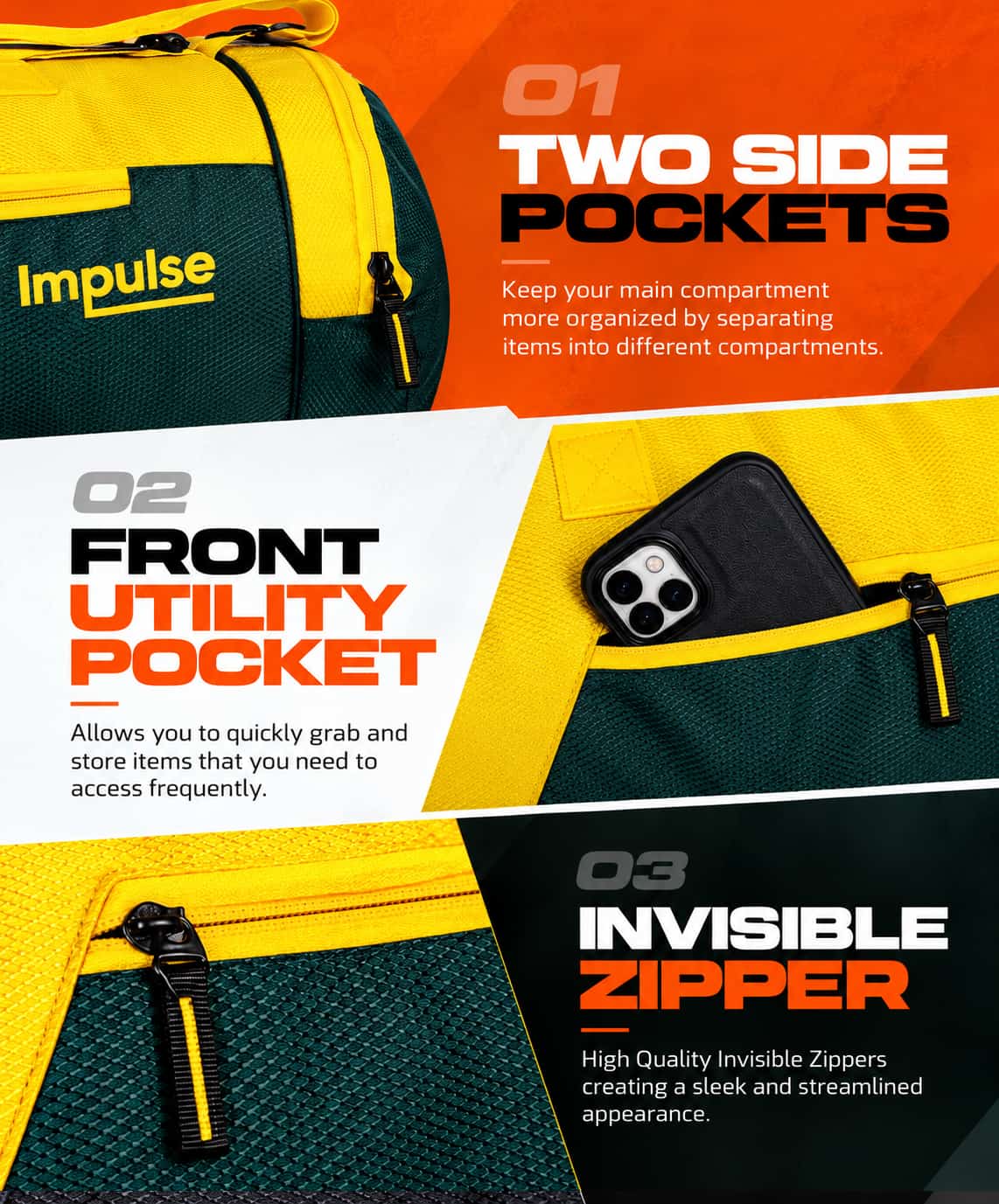 Vector X Impulse 30L Travel Duffle Bag